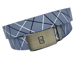 Greystone golf belt from Buca Belts, offering a vibrant and unique design. A perfect gift for golfers or those looking to add a stylish touch to their gear. Features a convenient ratchet buckle for easy adjustment.