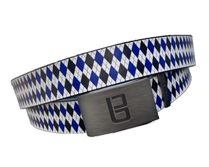 Midnight Blue golf belt from Buca Belts, offering a vibrant and unique design. A perfect gift for golfers or those looking to add a stylish touch to their gear. Features a convenient ratchet buckle for easy adjustment.